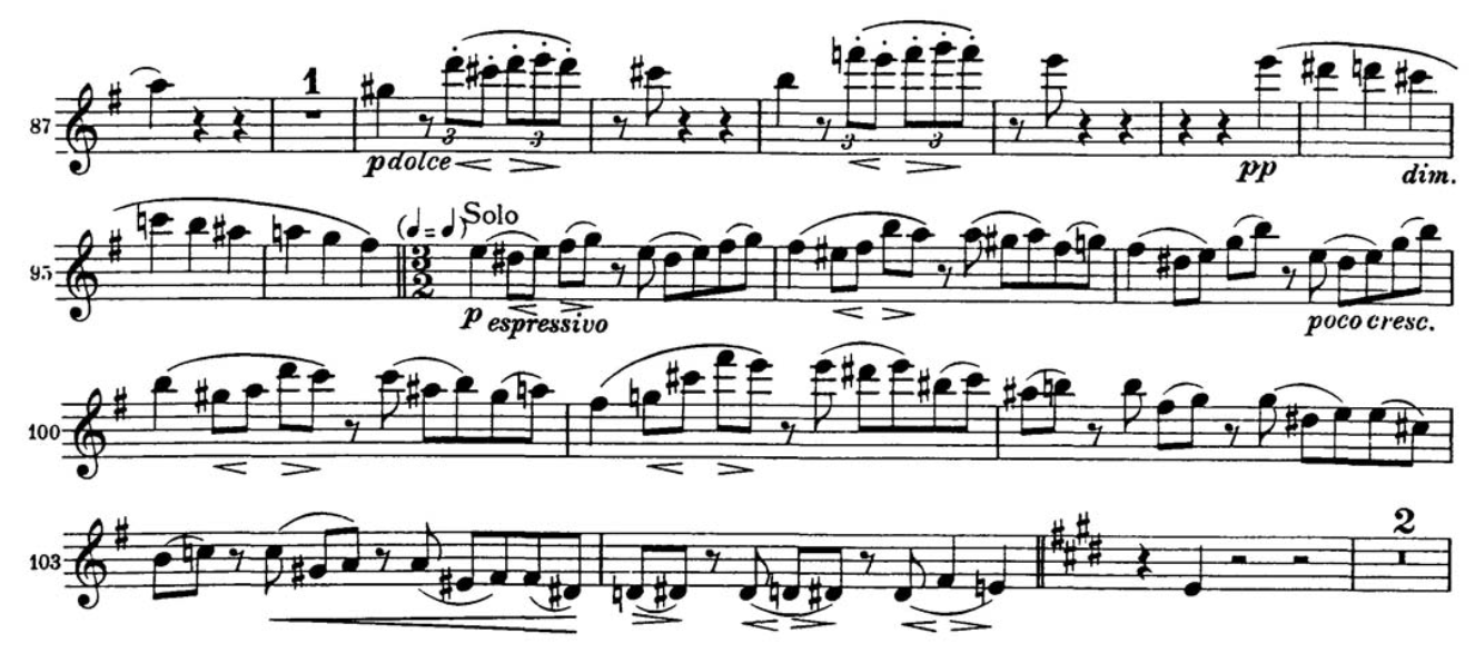 Флейта бетховена. Брамс симфония 4 3 часть.